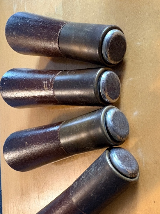 MCM Other - Set of 4 Vintage Mid-Century Modern Tapered Wood and Metal Furniture Legs